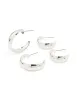 Silver Teardrop & Round Hoop Earrings 2-Pack sold by lovisa