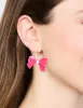 Gold Pearl & Pink Bow Chain Drop Earrings sold by lovisa