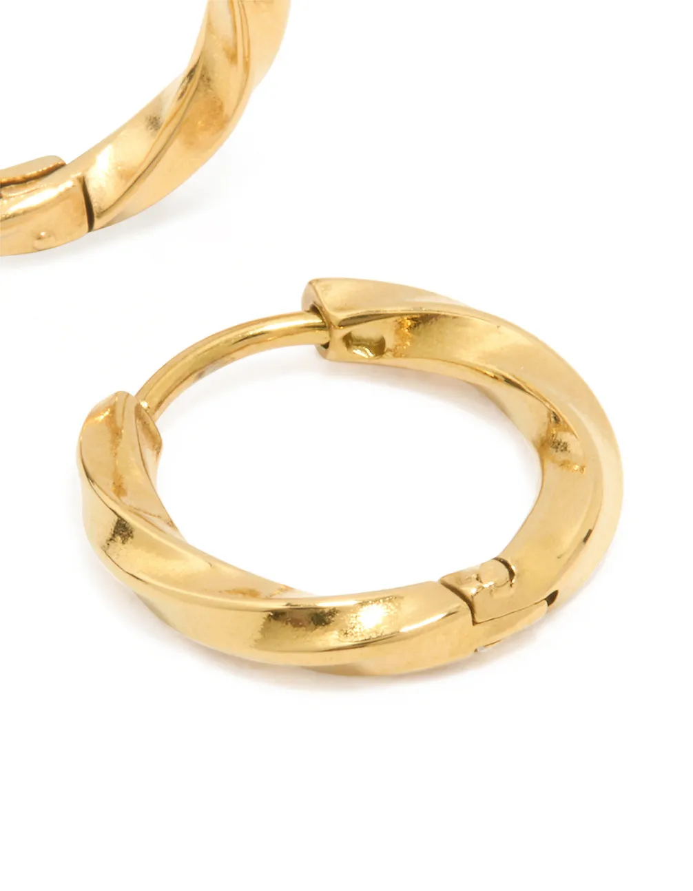 Waterproof Gold Plated Stainless Steel Huggie Earrings 10MM sold by lovisa product image thumbnail 3