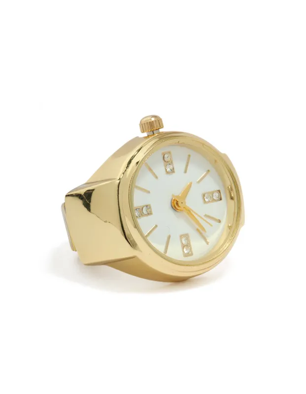 Gold Statement Watch Ring sold by lovisa