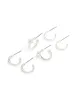 Silver Diamante Star & Smooth Hoop Earrings 3-Pack sold by lovisa