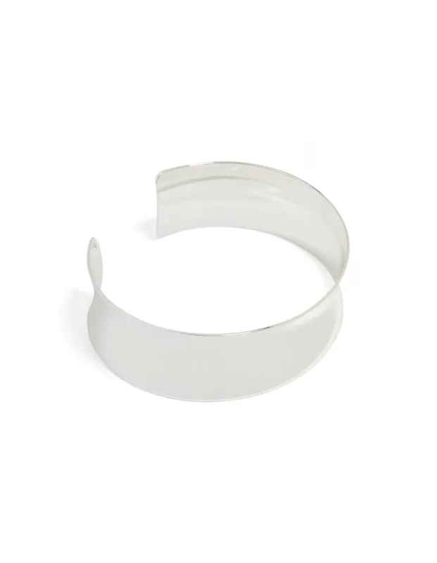 Silver Flat Wide Wrist Cuff sold by lovisa