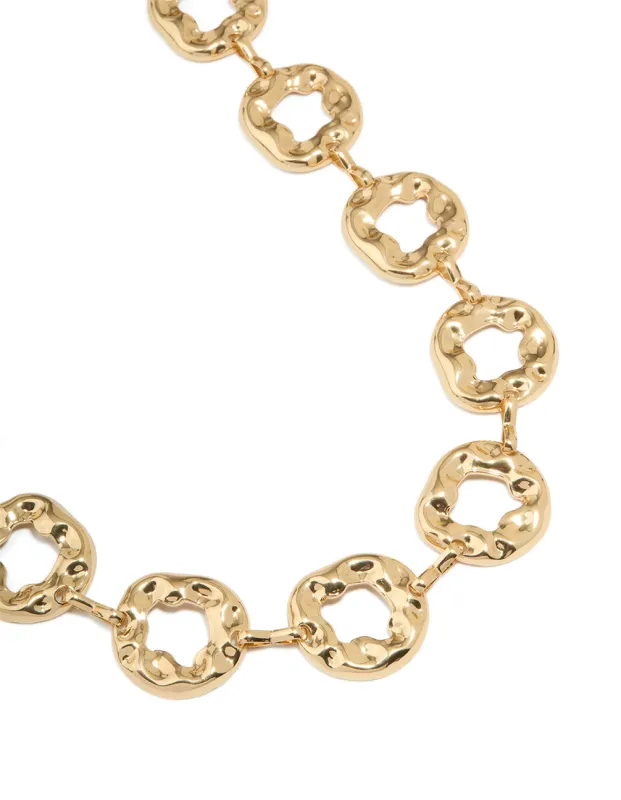 Gold Abstract Circle Belt sold by lovisa