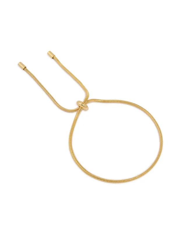 Gold Plated Plain Twisted Chain Toggle Bracelet sold by lovisa