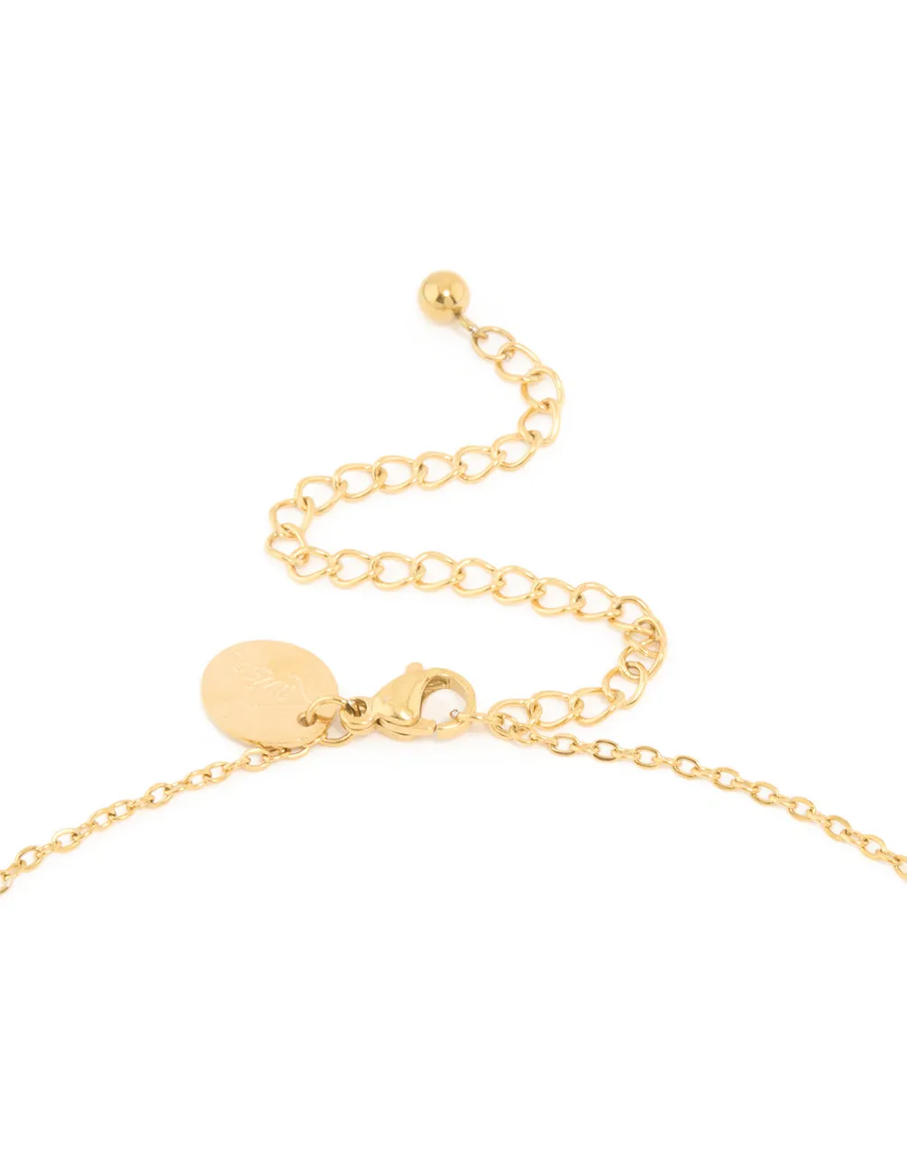 Waterproof Gold Plated Stainless Steel Large Bubble Letter J Necklace sold by lovisa product image thumbnail 3
