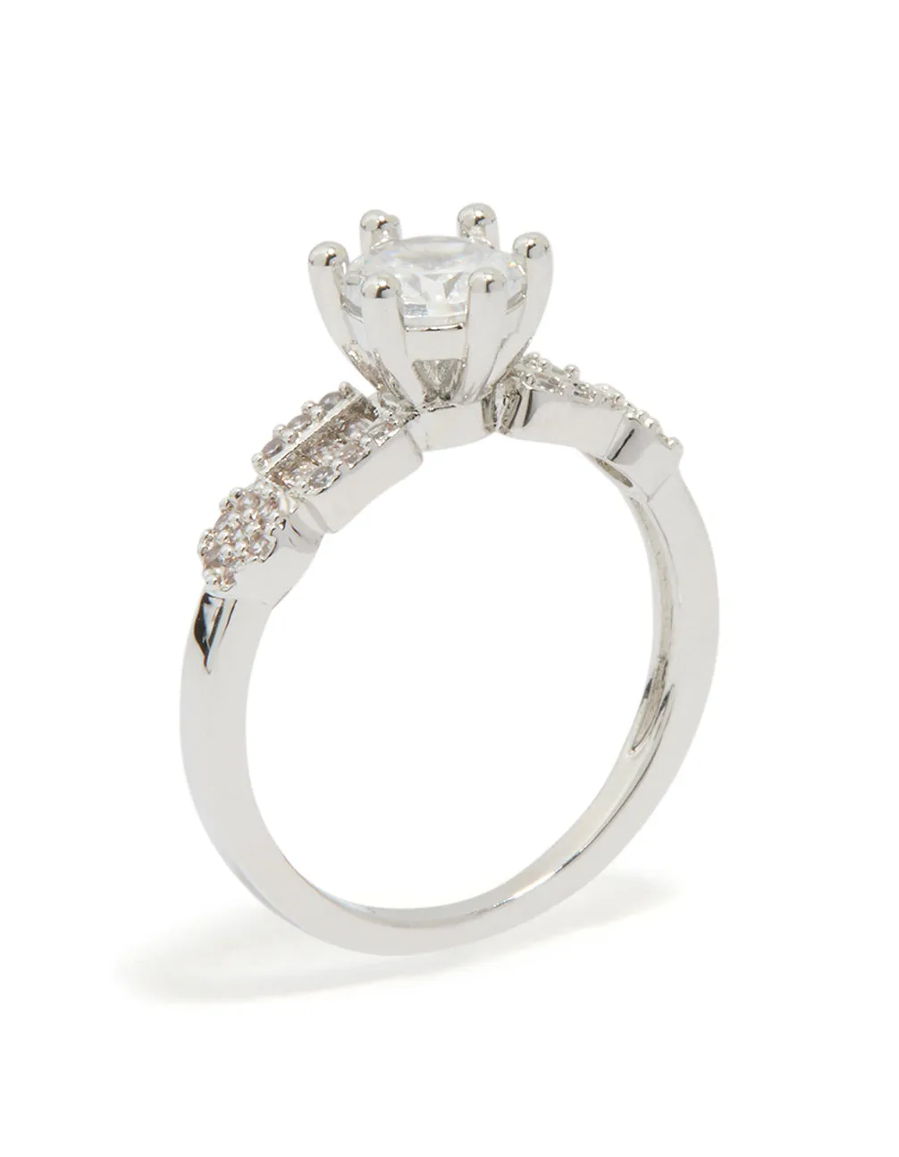 Silver Cubic Zirconia Small Round Ring sold by lovisa product image thumbnail 4