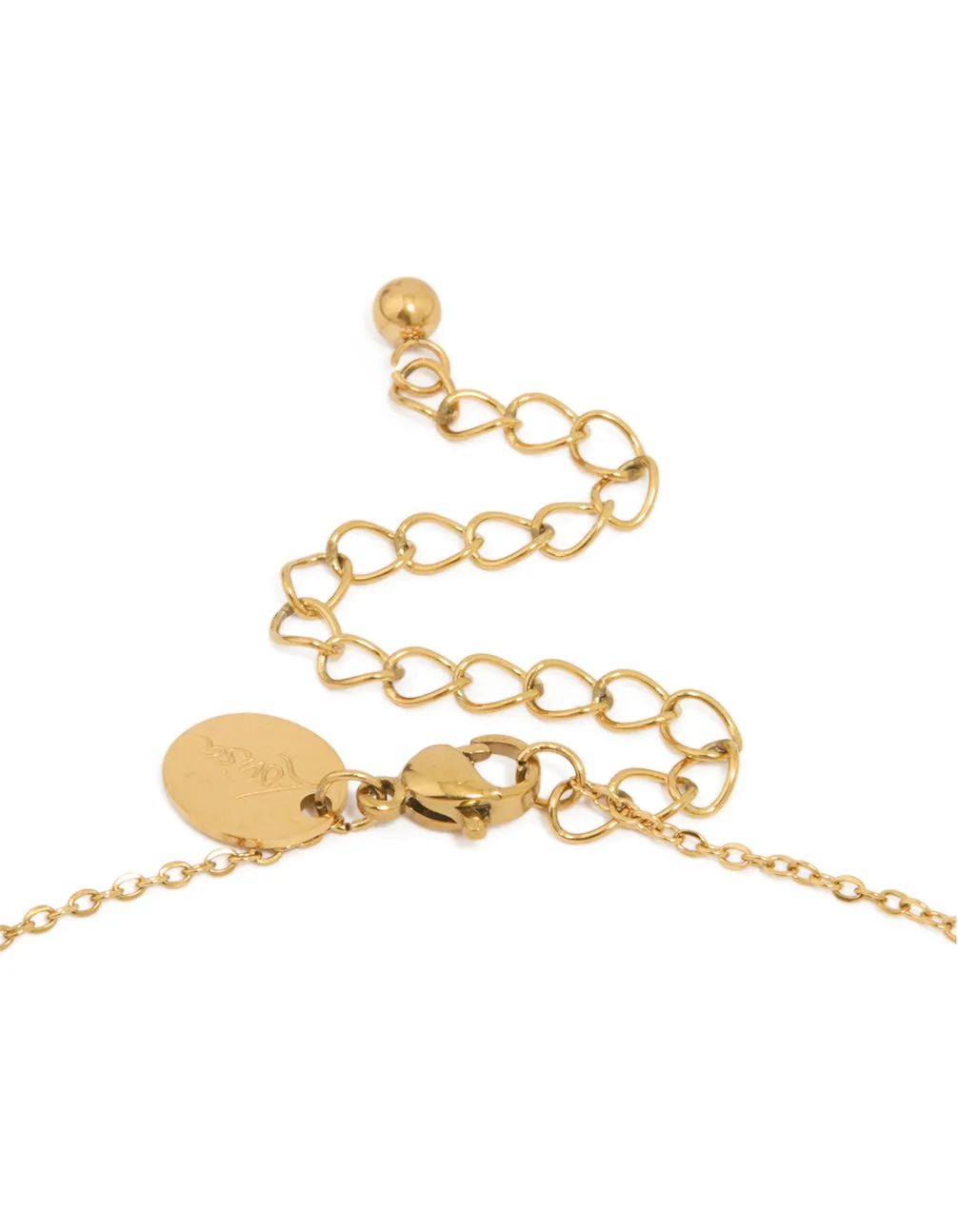 Waterproof Gold Plated Stainless Steel Mini Heart Letter K Necklace sold by lovisa product image thumbnail 3