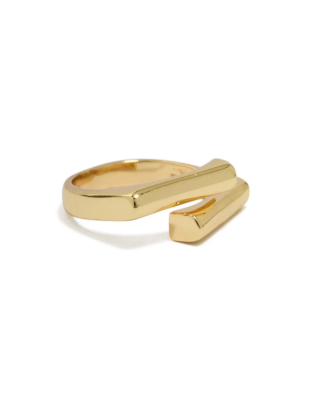 Gold Plated Block Ring sold by lovisa