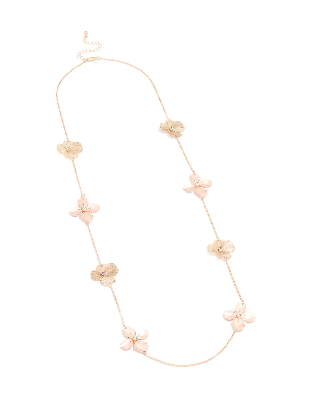 Rose Gold Laser Cut Flower Necklace sold by lovisa product image thumbnail 2