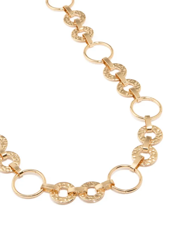 Gold Mixed Sized Circle Belt sold by lovisa