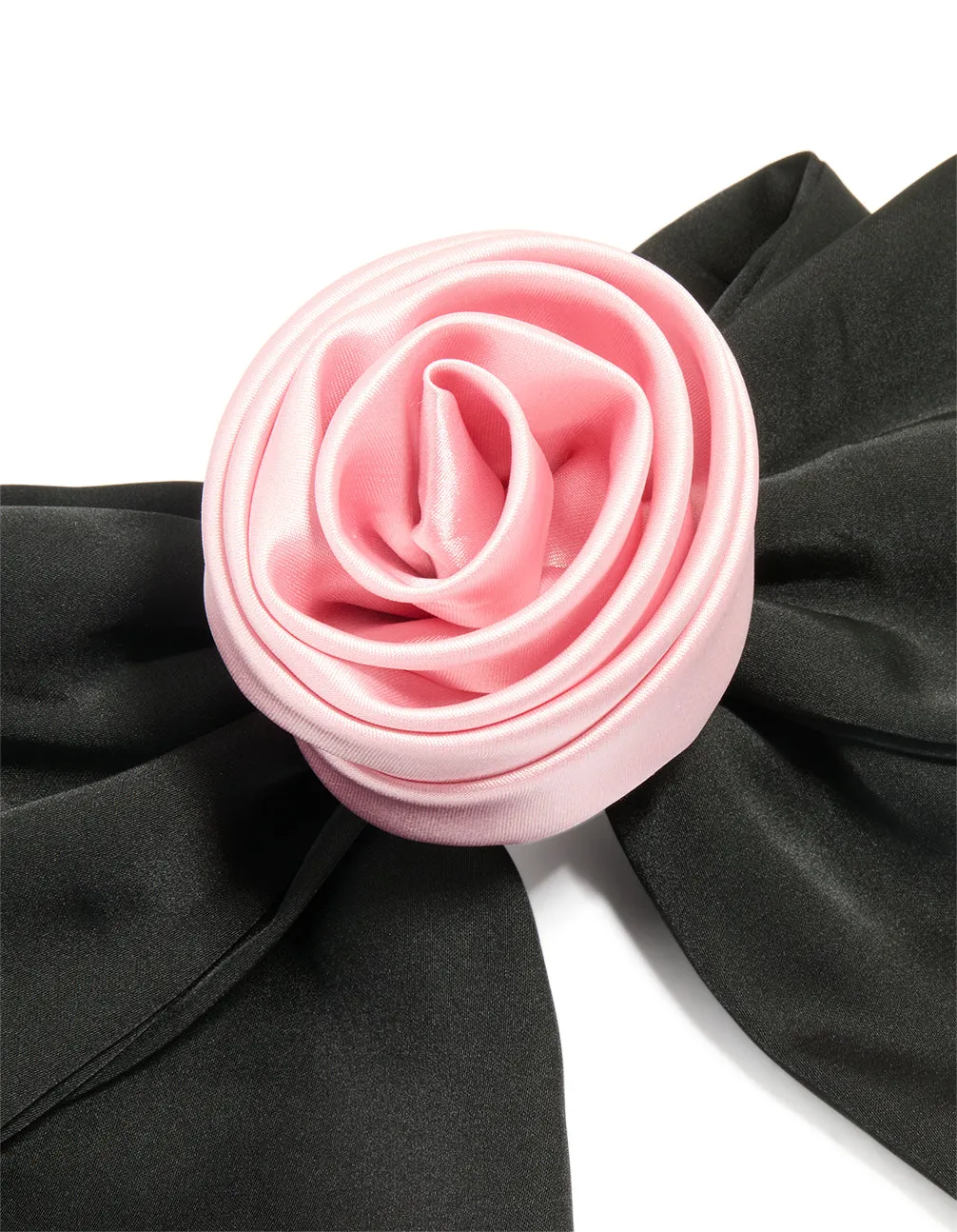 Black Rosette Short Bow Fabric Hair Clip sold by lovisa product image thumbnail 2