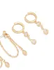 Gold Plated Cubic Zirconia Drop & Chain Earrings 2-Pack sold by lovisa
