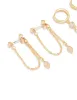 Gold Plated Cubic Zirconia Drop & Chain Earrings 2-Pack sold by lovisa