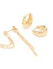 Gold Plated Huggie & Chain Earrings 3-Pack sold by lovisa