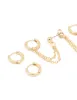 Gold Plated Huggie & Chain Earrings 3-Pack sold by lovisa
