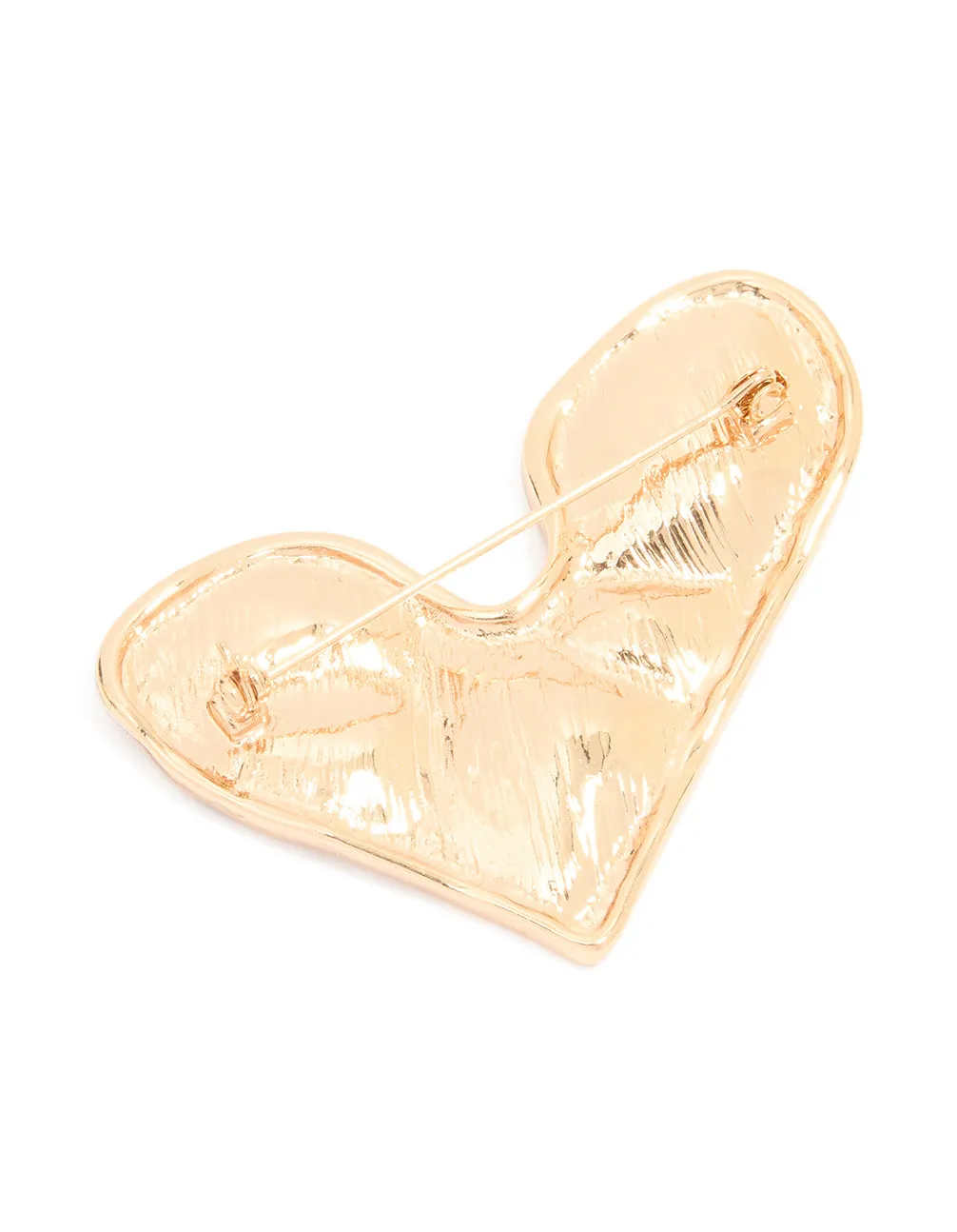 Gold Molten Large Heart Brooch sold by lovisa product image thumbnail 3