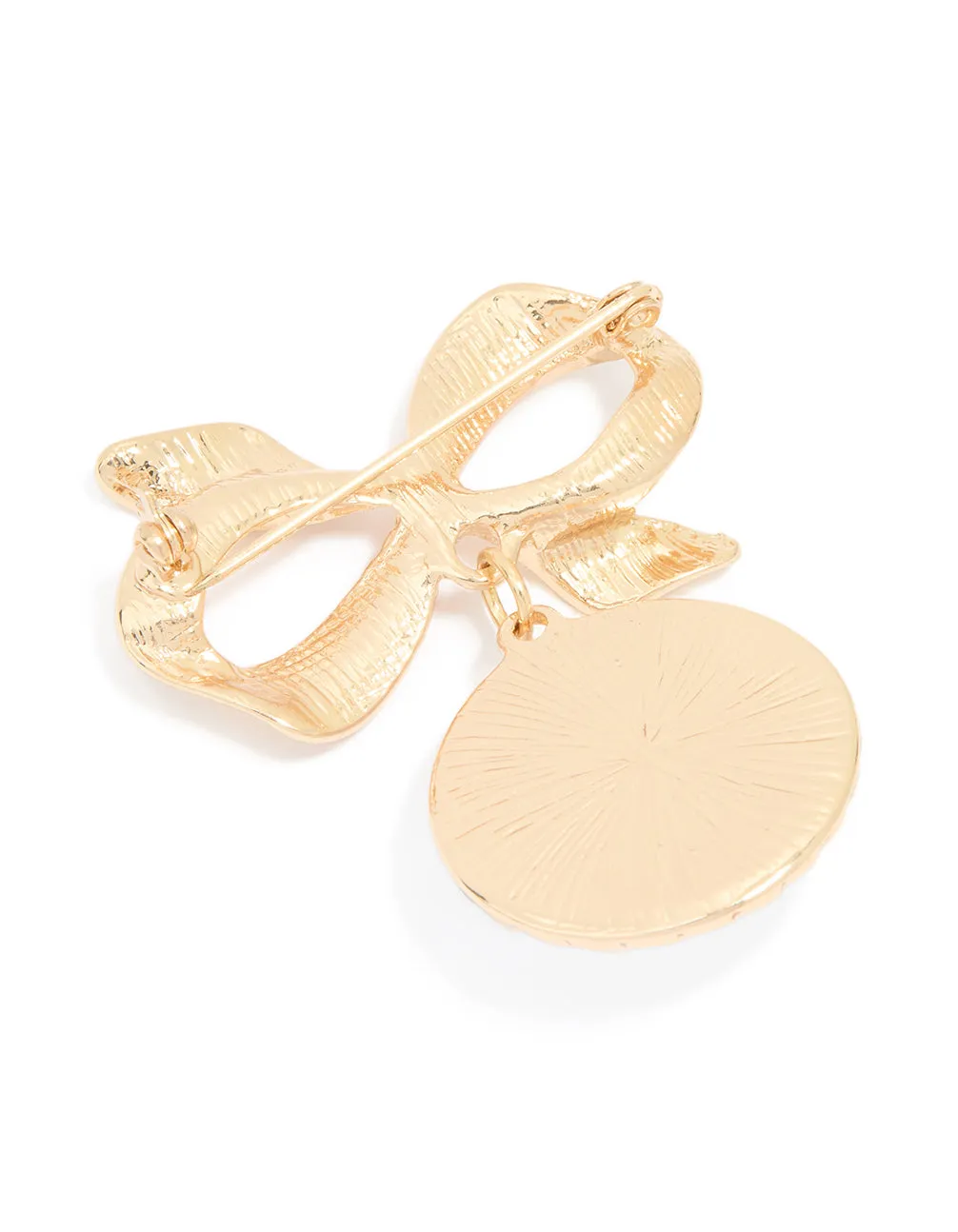 Gold Large Drop Pearl & Bow Brooch sold by lovisa product image thumbnail 3