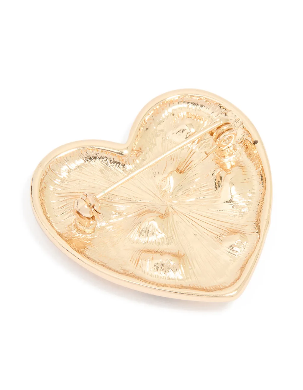 Gold Heart Mixed Diamante Brooch sold by lovisa product image thumbnail 3