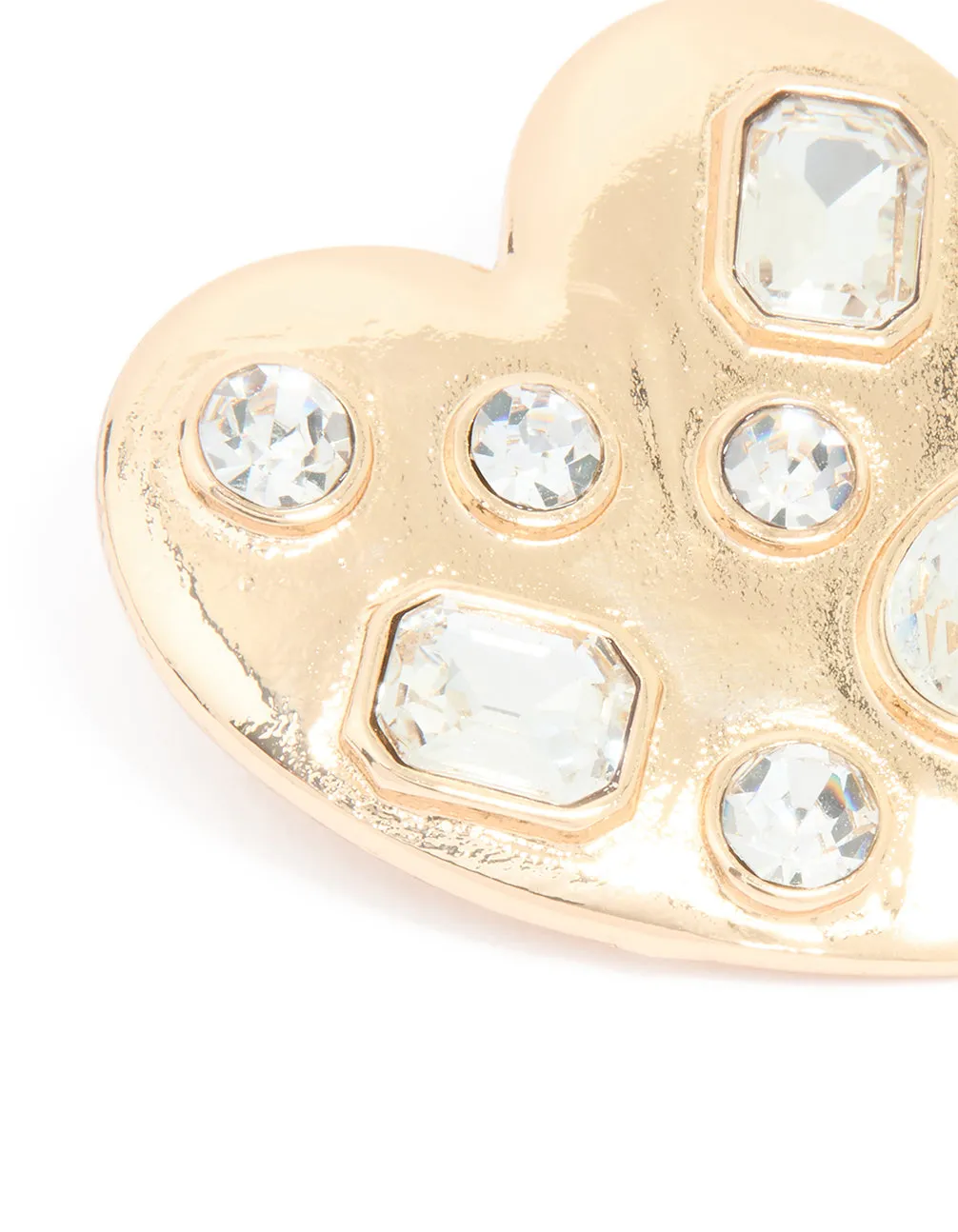 Gold Heart Mixed Diamante Brooch sold by lovisa product image thumbnail 2