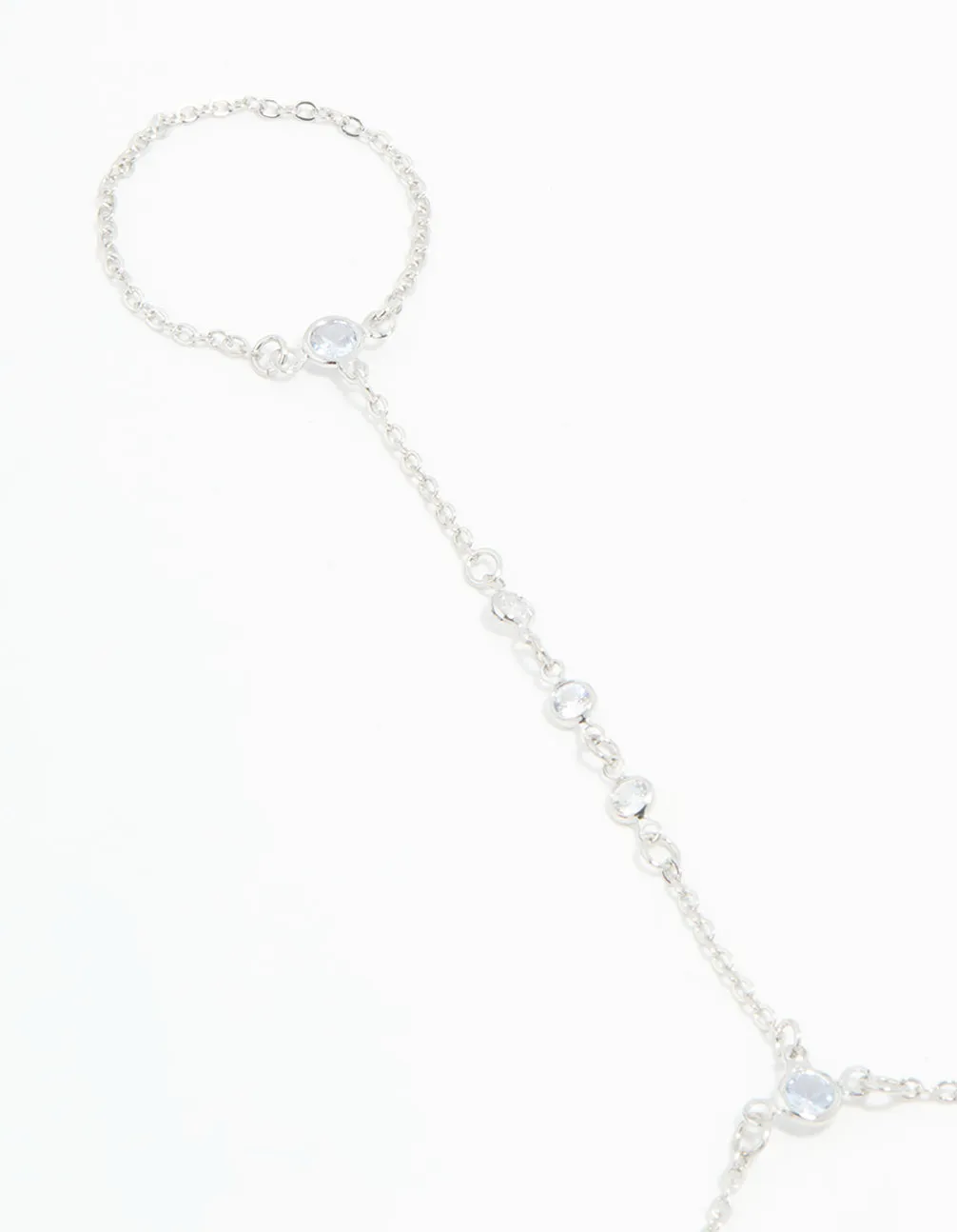 Silver Cubic Zirconia Bezel Hand Chain sold by lovisa product image thumbnail 2
