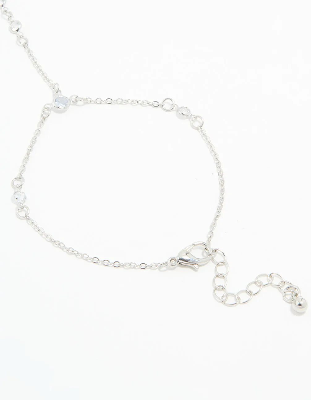Silver Cubic Zirconia Bezel Hand Chain sold by lovisa product image thumbnail 3