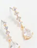 Gold Cubic Zirconia Mini Pear Drop Earrings sold by lovisa