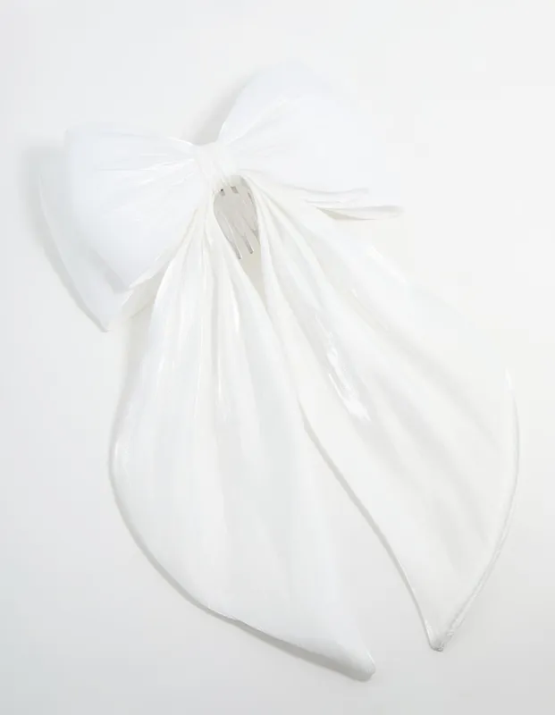 Cream Bow Layered Clip sold by lovisa