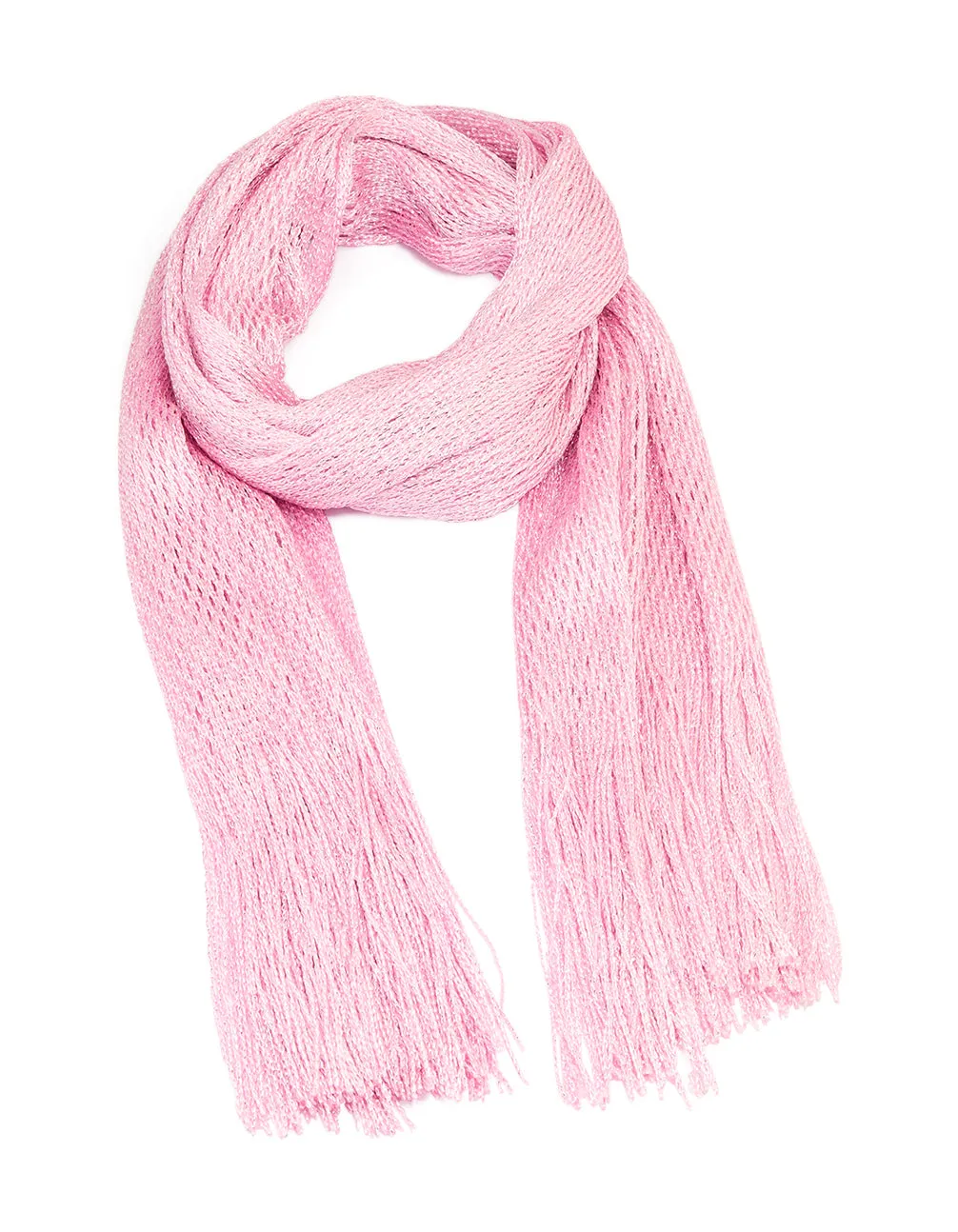 Pink Glitter Fabric Draped Scarf sold by lovisa