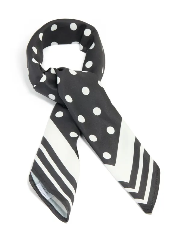 Black & White Polka Dot Fabric Scarf sold by lovisa
