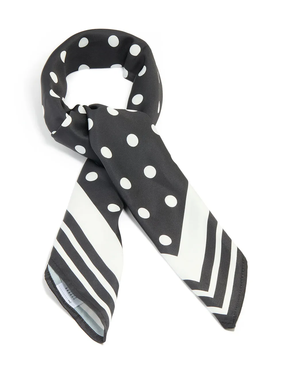 Black & White Polka Dot Fabric Scarf sold by lovisa