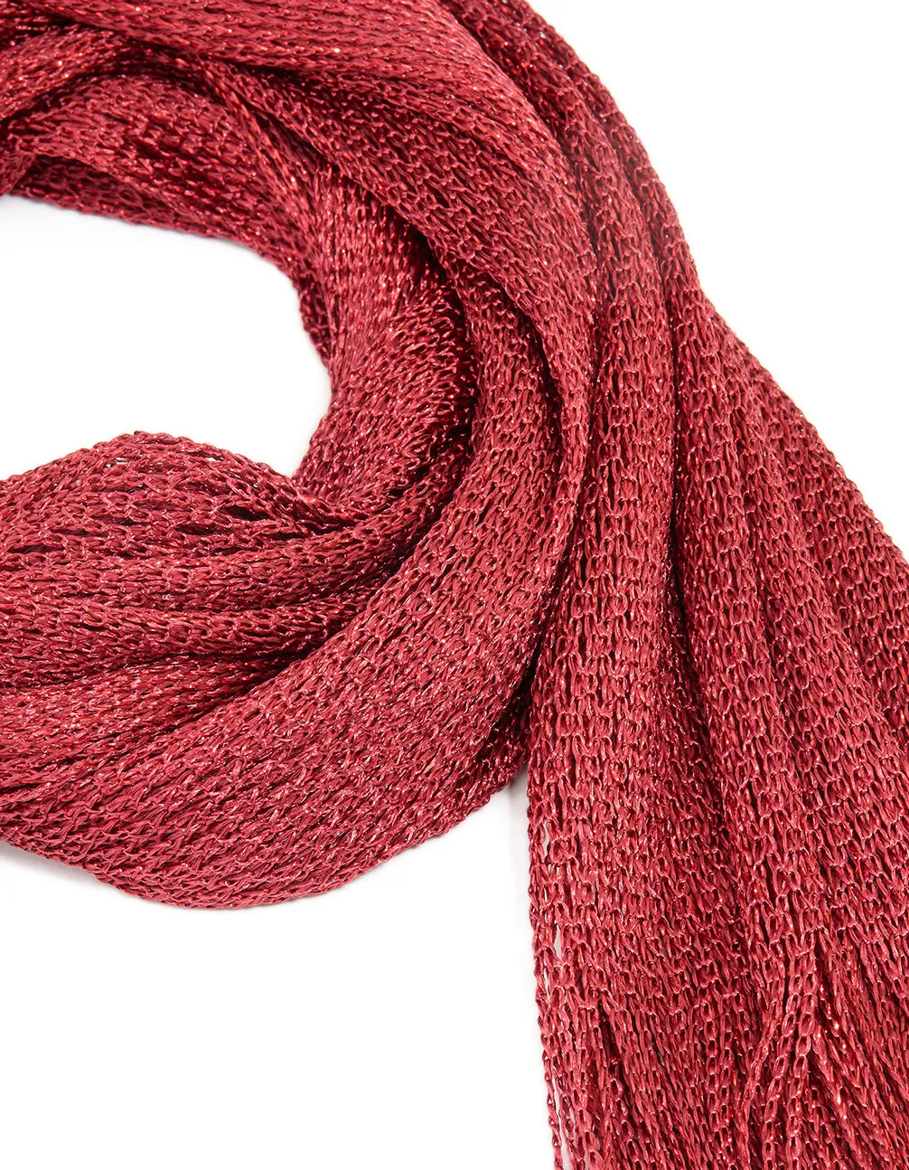 Red Glitter Fabric Draped Scarf sold by lovisa product image thumbnail 2