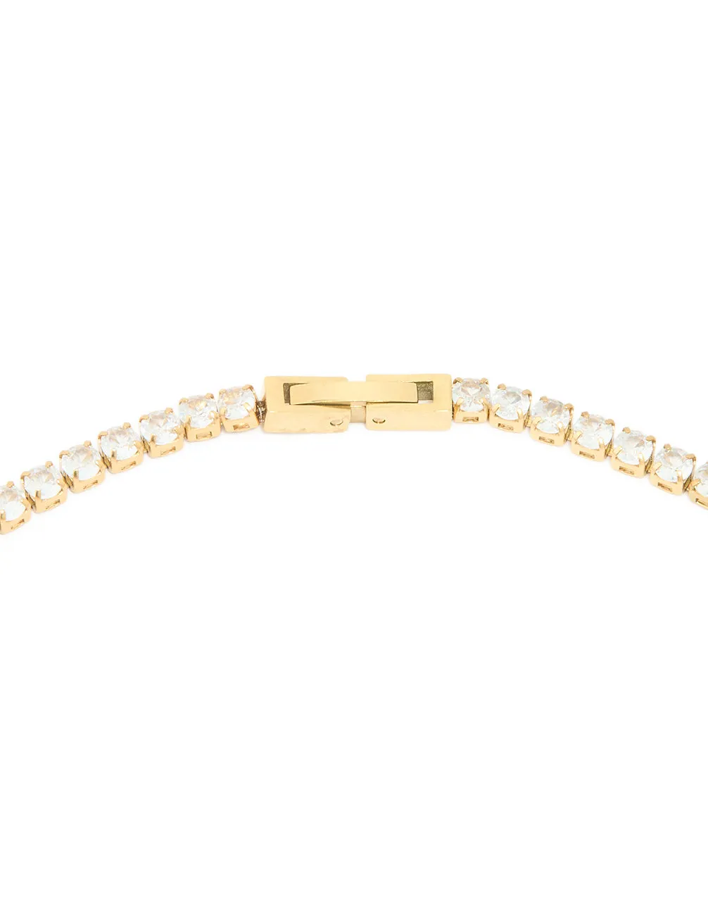 Waterproof Gold Plated Stainless Steel Cubic Zirconia Tennis Necklace sold by lovisa product image thumbnail 3