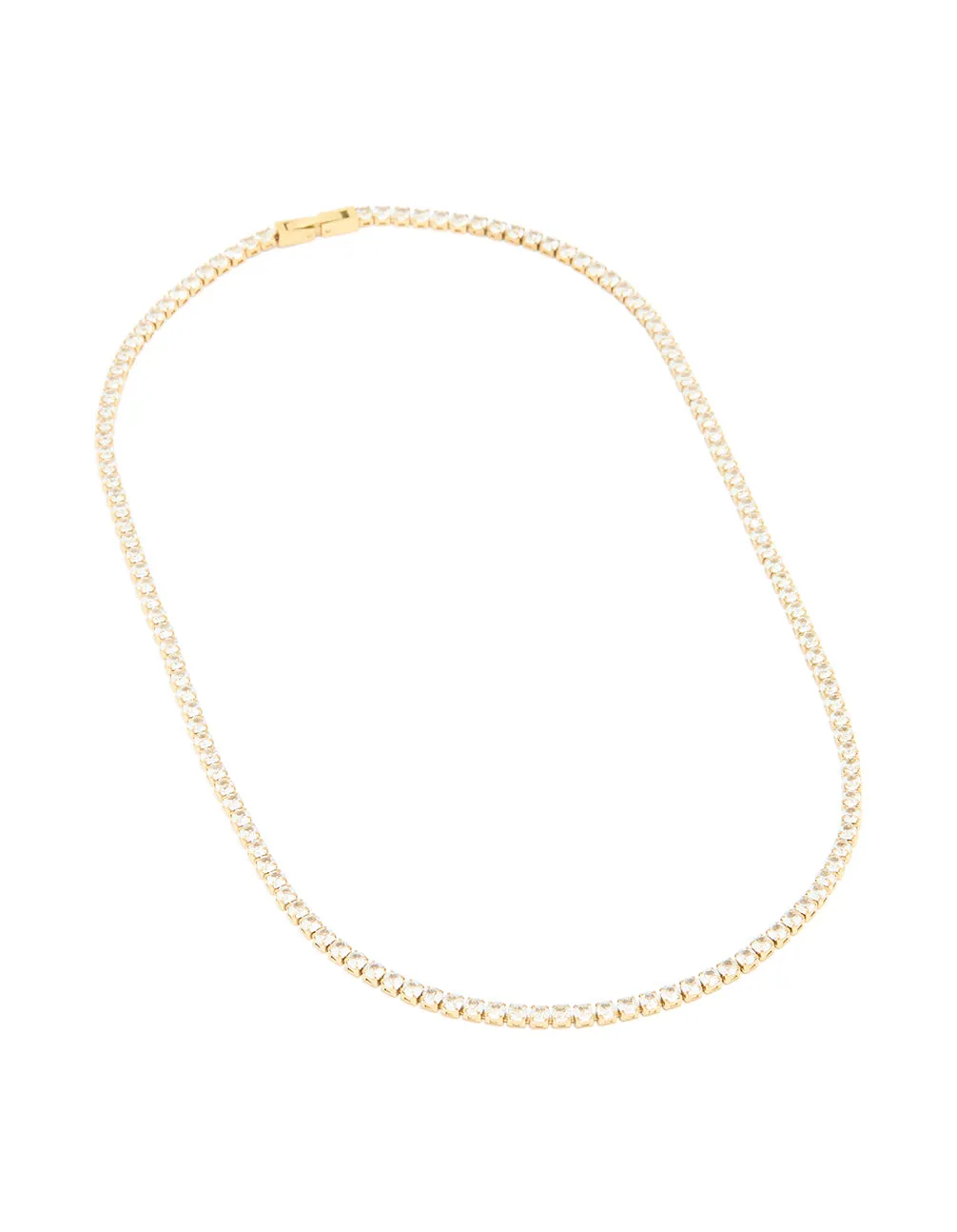 Waterproof Gold Plated Stainless Steel Cubic Zirconia Tennis Necklace sold by lovisa product image thumbnail 2