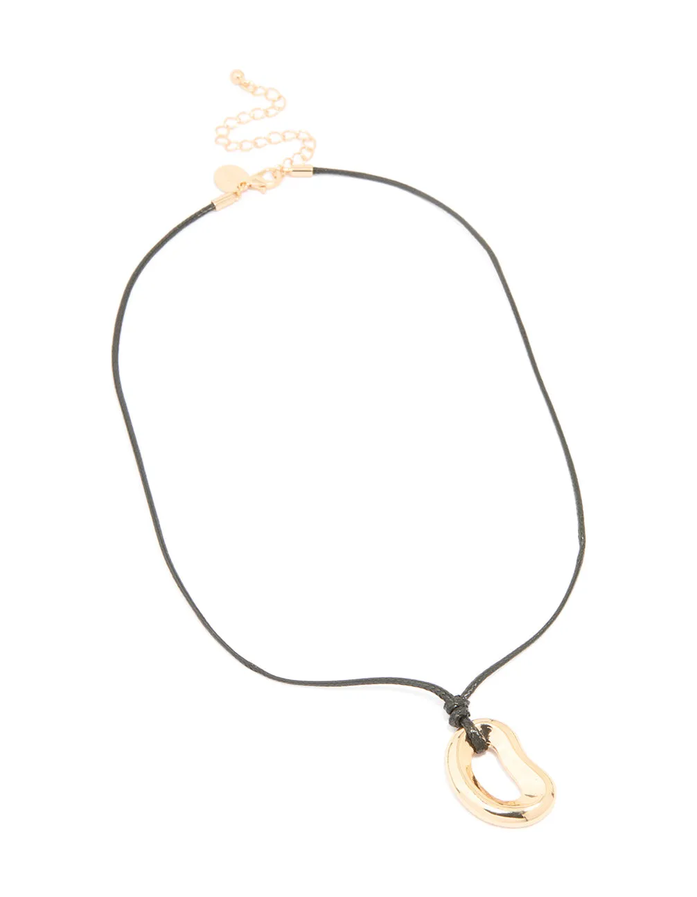 Gold Organic Pendant Cord Necklace sold by lovisa product image thumbnail 2