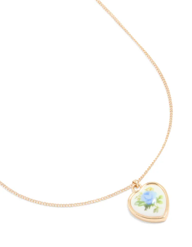 Vintage Gold Heart Necklace sold by lovisa