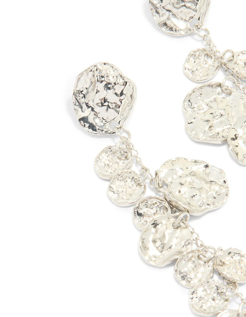 Silver Organic Petal Drop Earrings sold by lovisa product image thumbnail 2