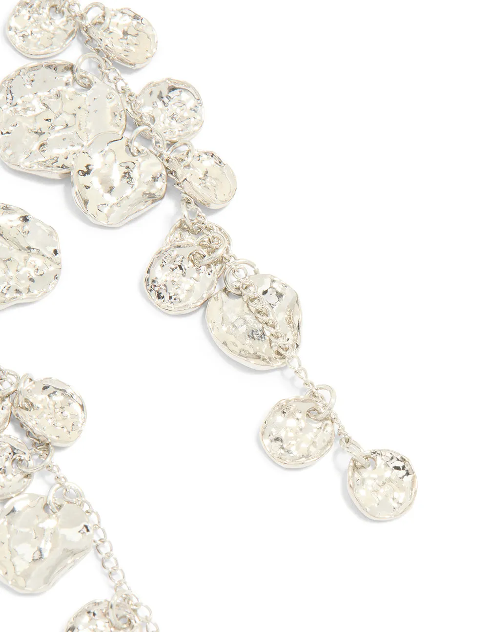 Silver Organic Petal Drop Earrings sold by lovisa product image thumbnail 3