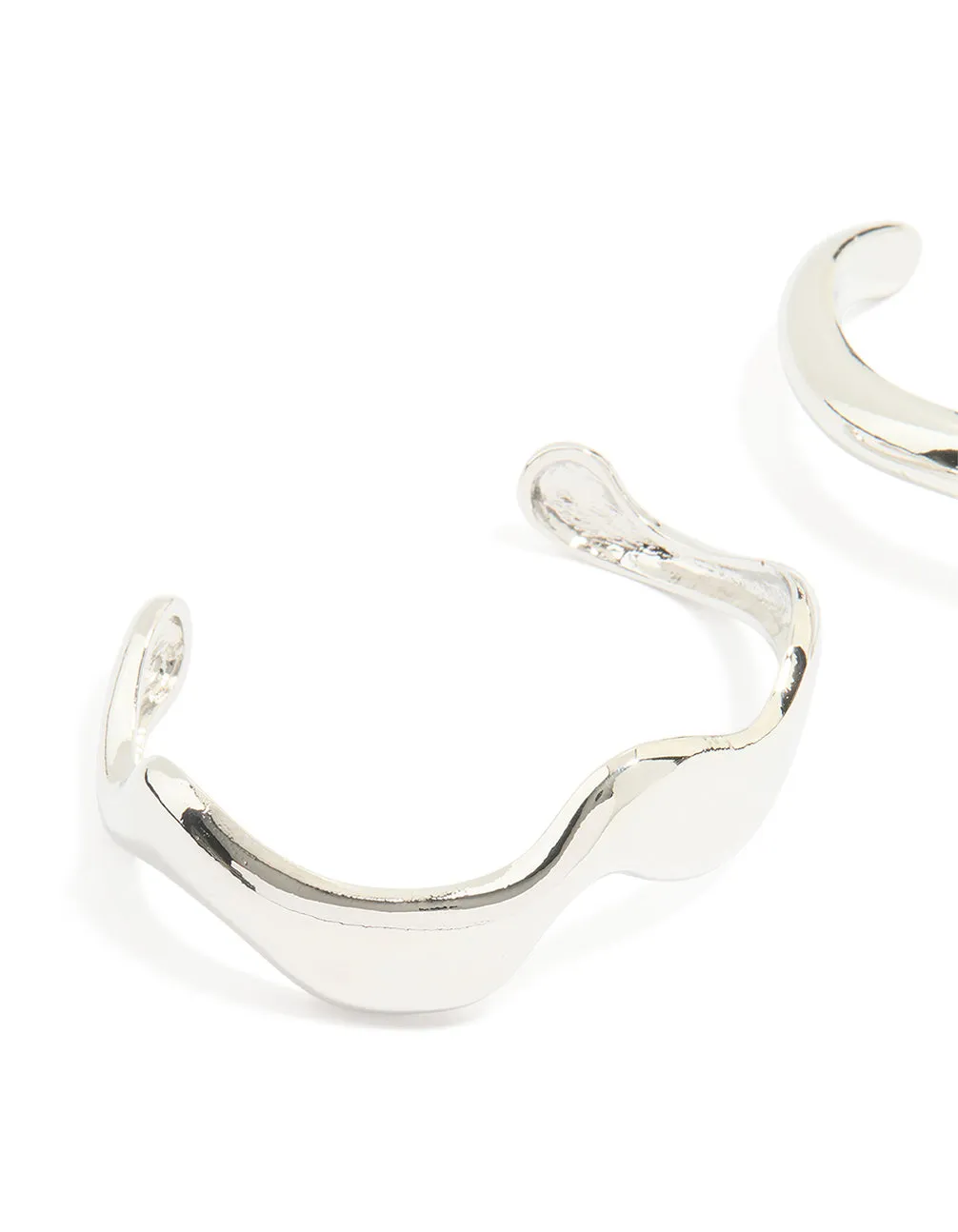 Silver Organic Small Wave Wrist Cuffs 2-Pack sold by lovisa product image thumbnail 2