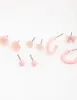 Pink Heart Flower & Butterfly Earrings 8-Pack sold by lovisa