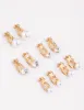 Gold Pearl & Diamante Clip On Earrings 5-Pack sold by lovisa
