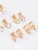 Gold Pearl & Diamante Clip On Earrings 5-Pack sold by lovisa