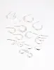 Silver Simple Hoop Earring 8-Pack sold by lovisa