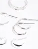 Silver Simple Hoop Earring 8-Pack sold by lovisa