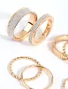 Gold Glitter Ring Stack Pack sold by lovisa
