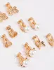 Gold Pretty Motif Clip On Earrings 5-Pack sold by lovisa