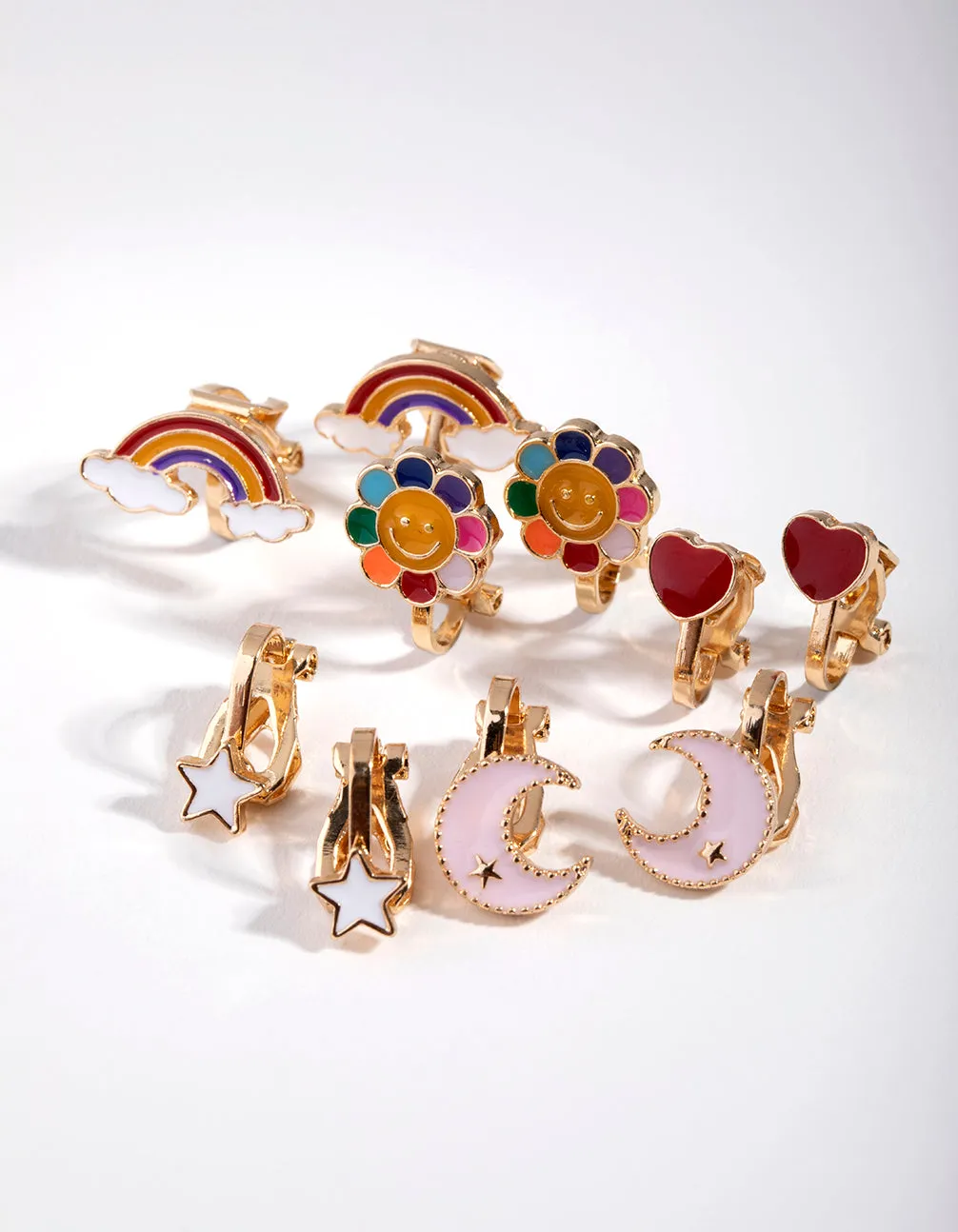 Gold Joyful Bright Clip Five-Pack sold by lovisa