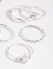 Silver Leaves Ring Stack 8-Pack sold by lovisa