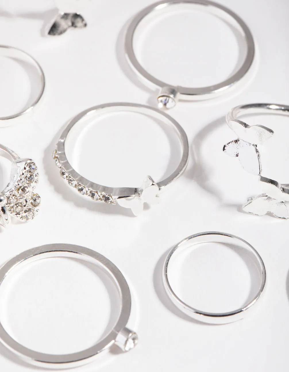 Silver Butterfly Wrap Rings 8-Pack sold by lovisa product image thumbnail 2