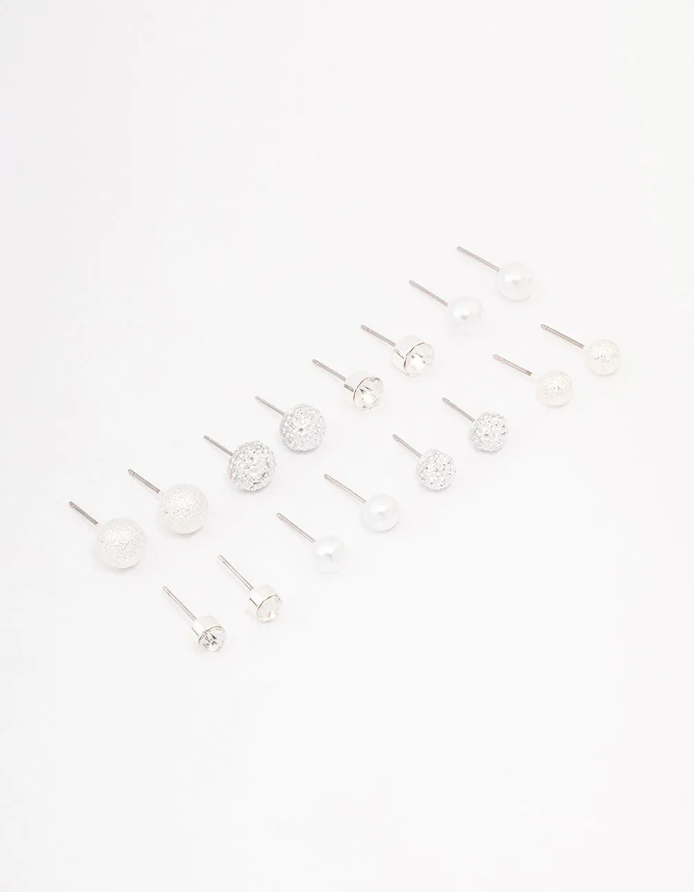 Silver Pearl Jelly Earring 8-Pack sold by lovisa