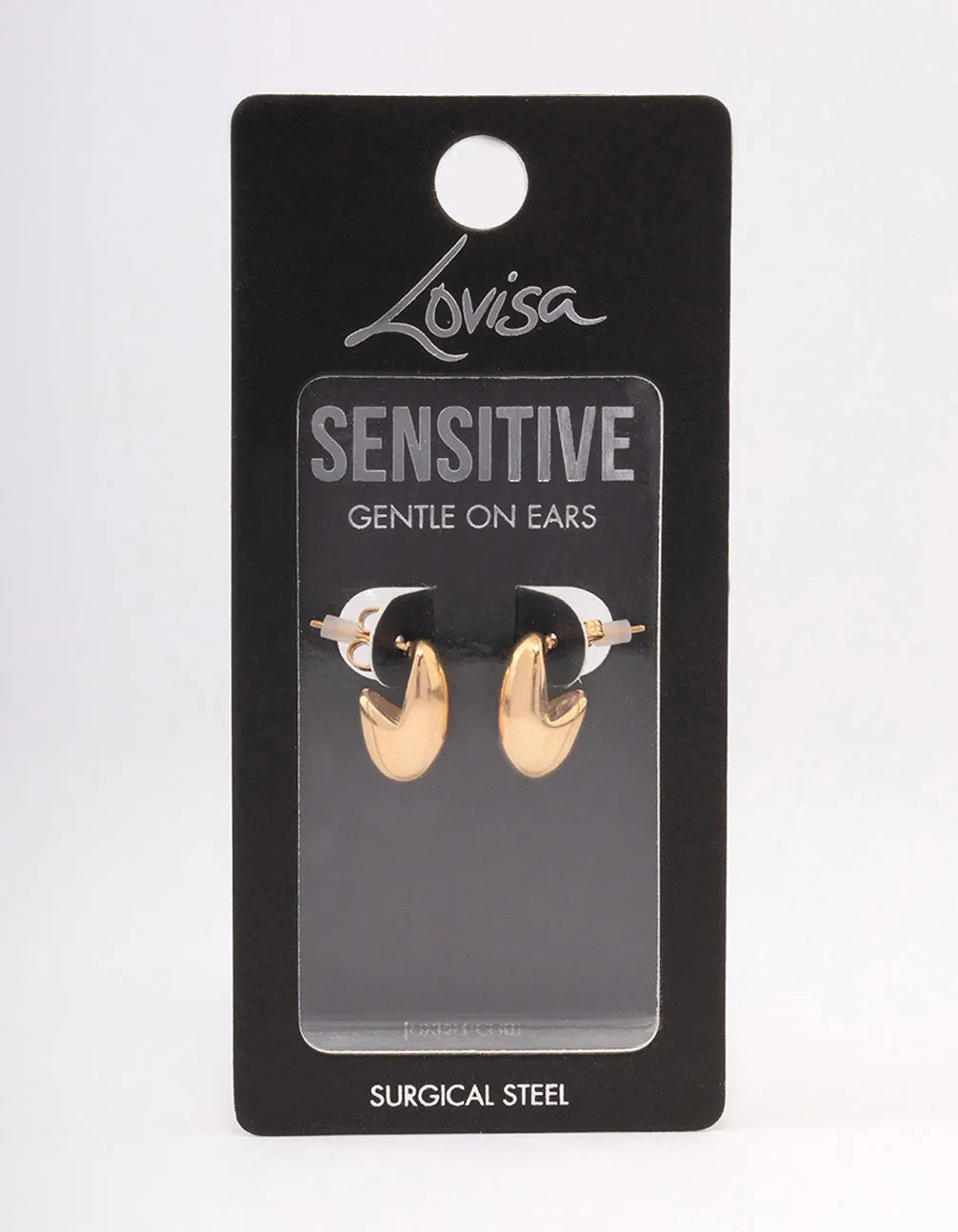 Gold Plated Surgical Steel Curved Bubble Stud Earrings sold by lovisa product image thumbnail 3